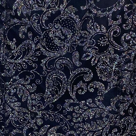 Nah Nah Collection 16 Black Iridescent Sequin Embellished Evening Cocktail - Picture 3 of 6